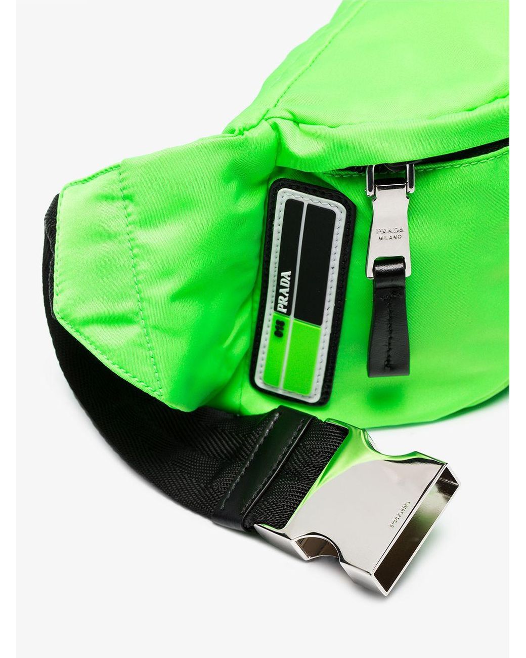 Prada Neon Green Nylon Belt Bag for Men | Lyst Australia
