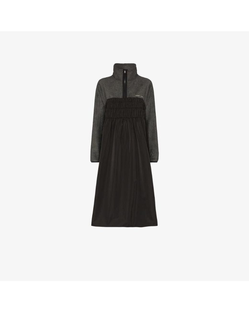 Sandy Liang Mary Mary Fleece Dress in Black
