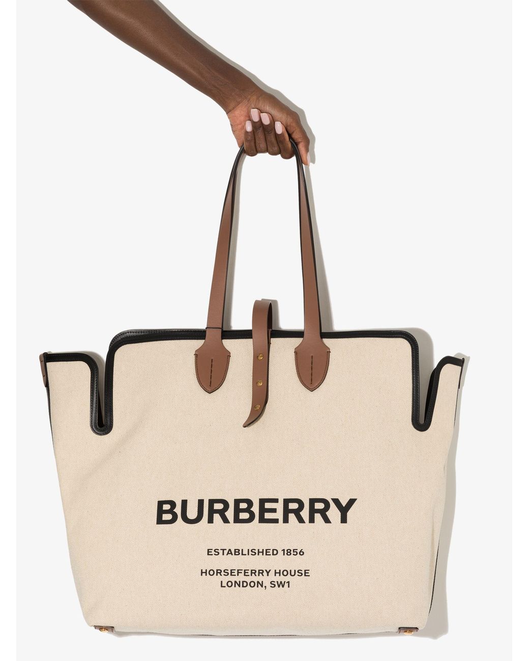 Burberry The Large Soft Cotton Canvas Belt Bag in White Lyst