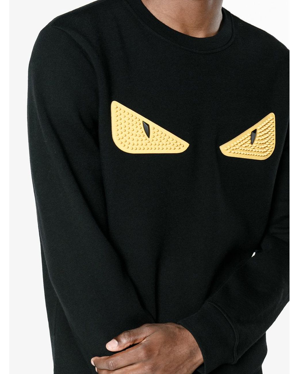 Fendi Bag Bugs Eyes Rubber Sweater in Black for Men | Lyst