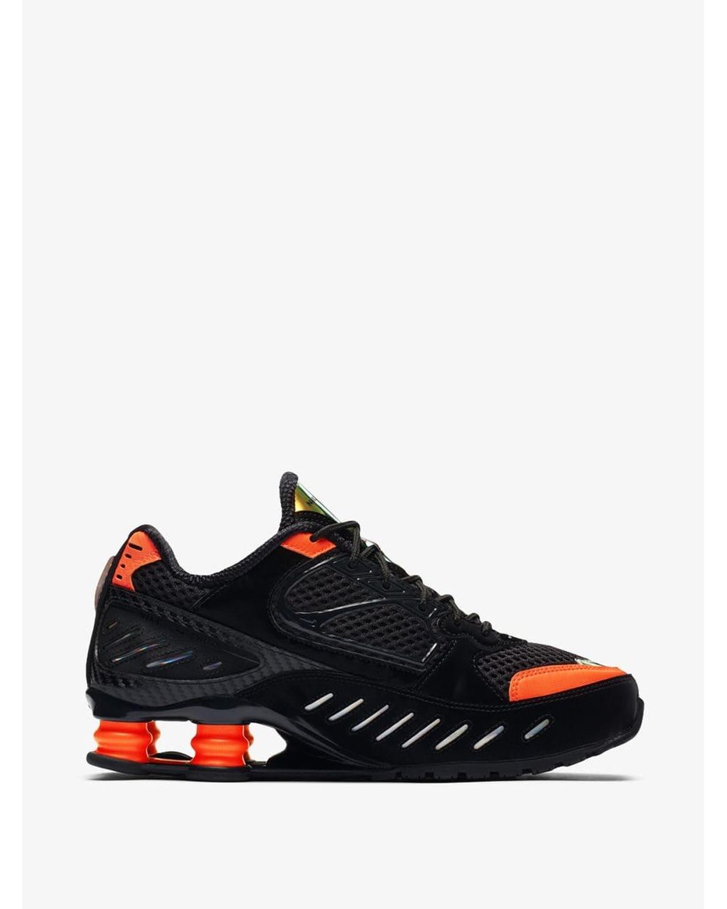 Nike Black And Orange Shox Enigma Sneakers for Men | Lyst