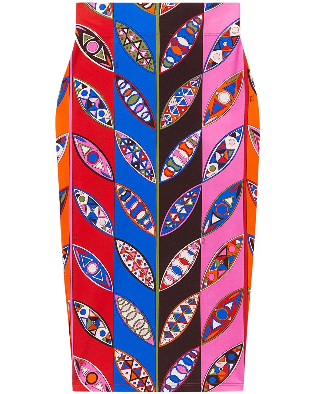 PUCCI Girandole-print pencil skirt - Orange