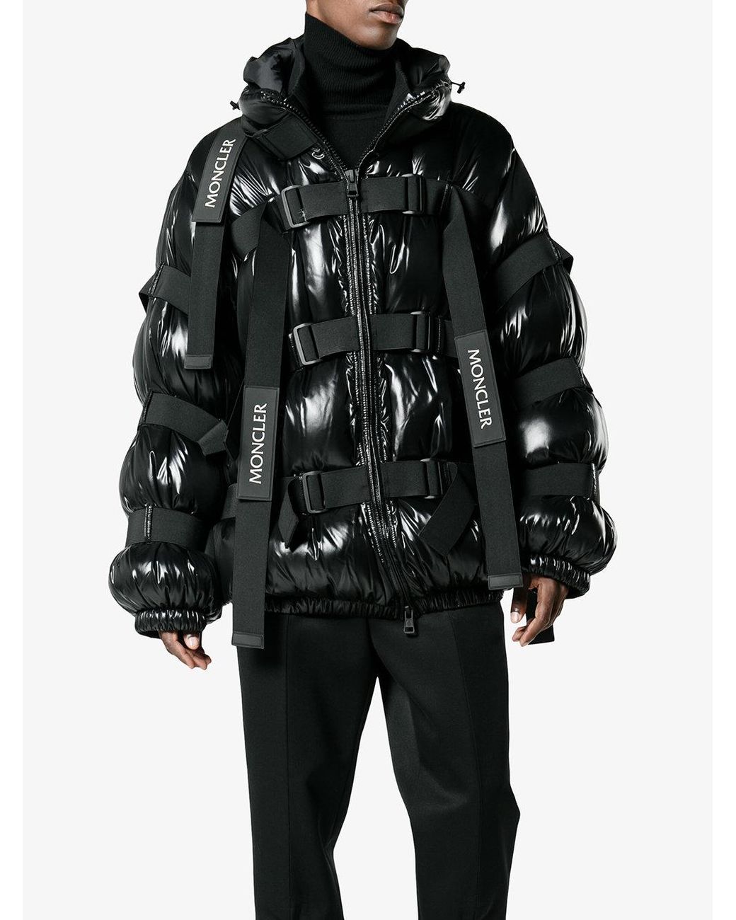 Moncler Kabal Strap Puffa Jacket in Black for Men Lyst