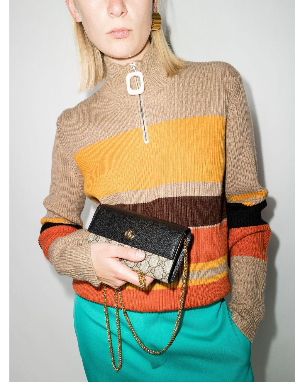 Gucci chain wallet black Clearance