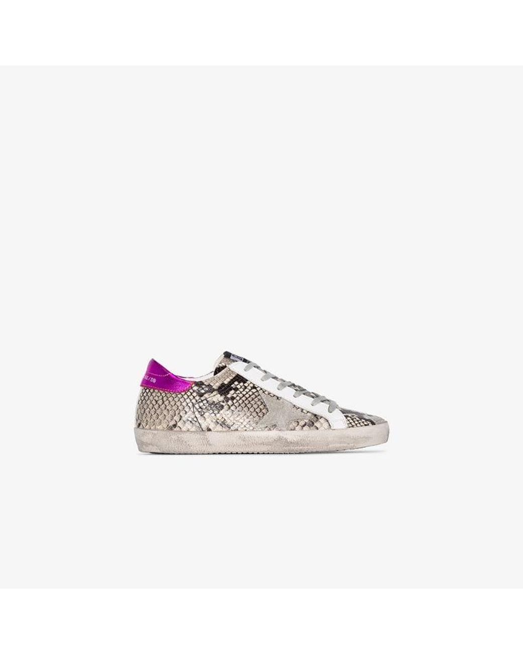 golden goose snake print sneakers