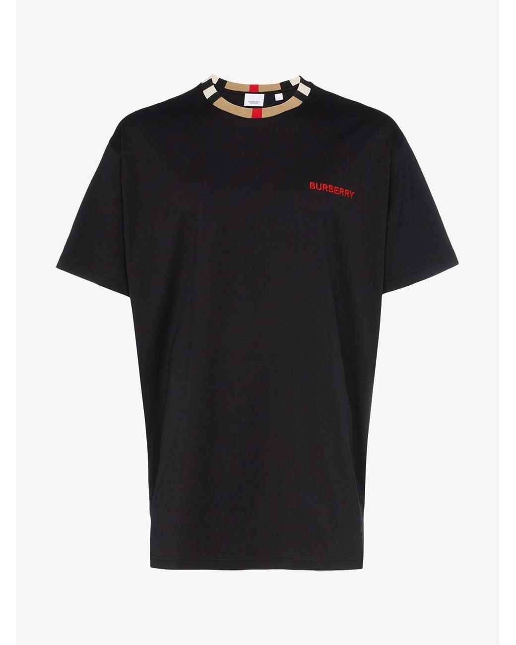Burberry Jayson Icon Stripe T-shirt in Black for Men | Lyst UK
