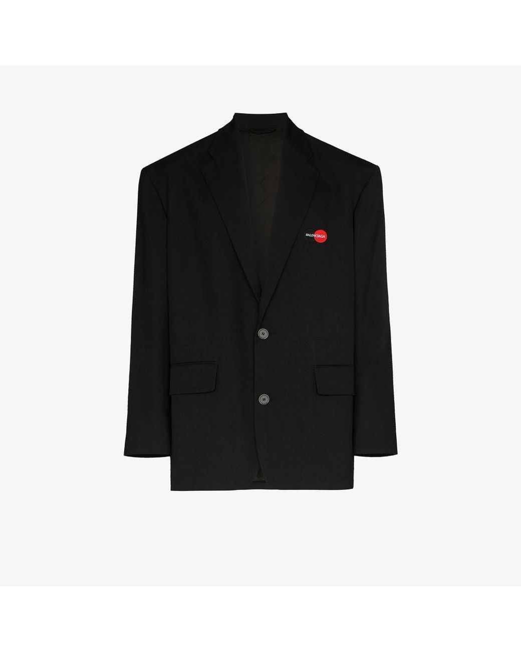 Balenciaga Logo Patch Mens Cotton Blazer Suit Jacket Size 44 Sports Coat   eBay