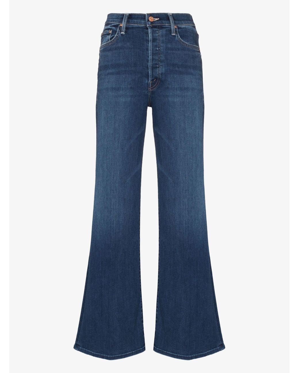 Mother The Tomcat Roller Flared Jeans in Blue | Lyst