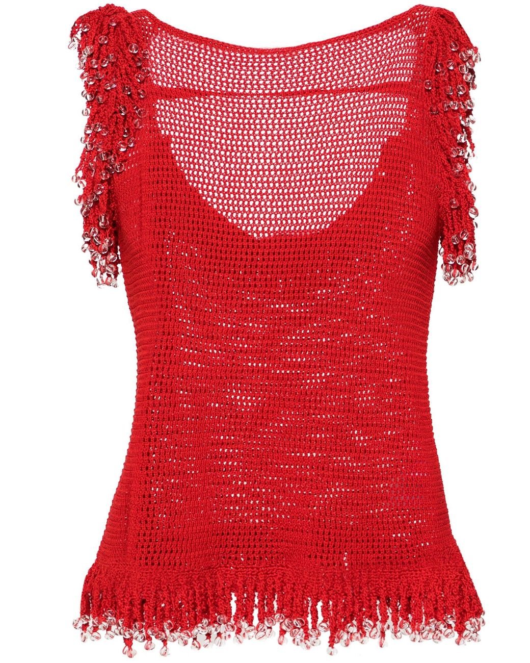 Xiaojmake Women's 2024 Summer Crop Knit Tops Crochet Hollow