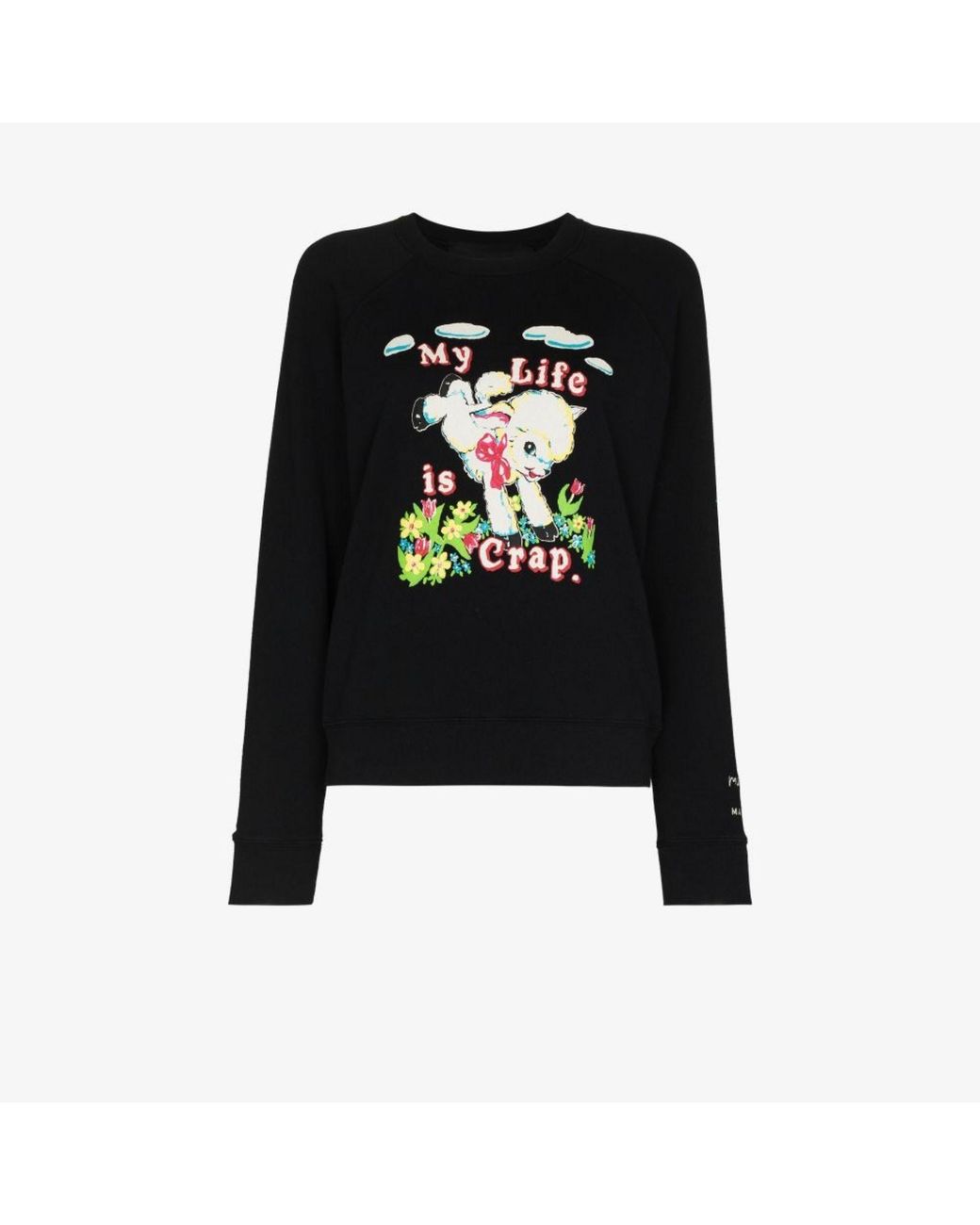 Marc Jacobs X Magda Archer My Life Is Crap Sweatshirt in Black | Lyst