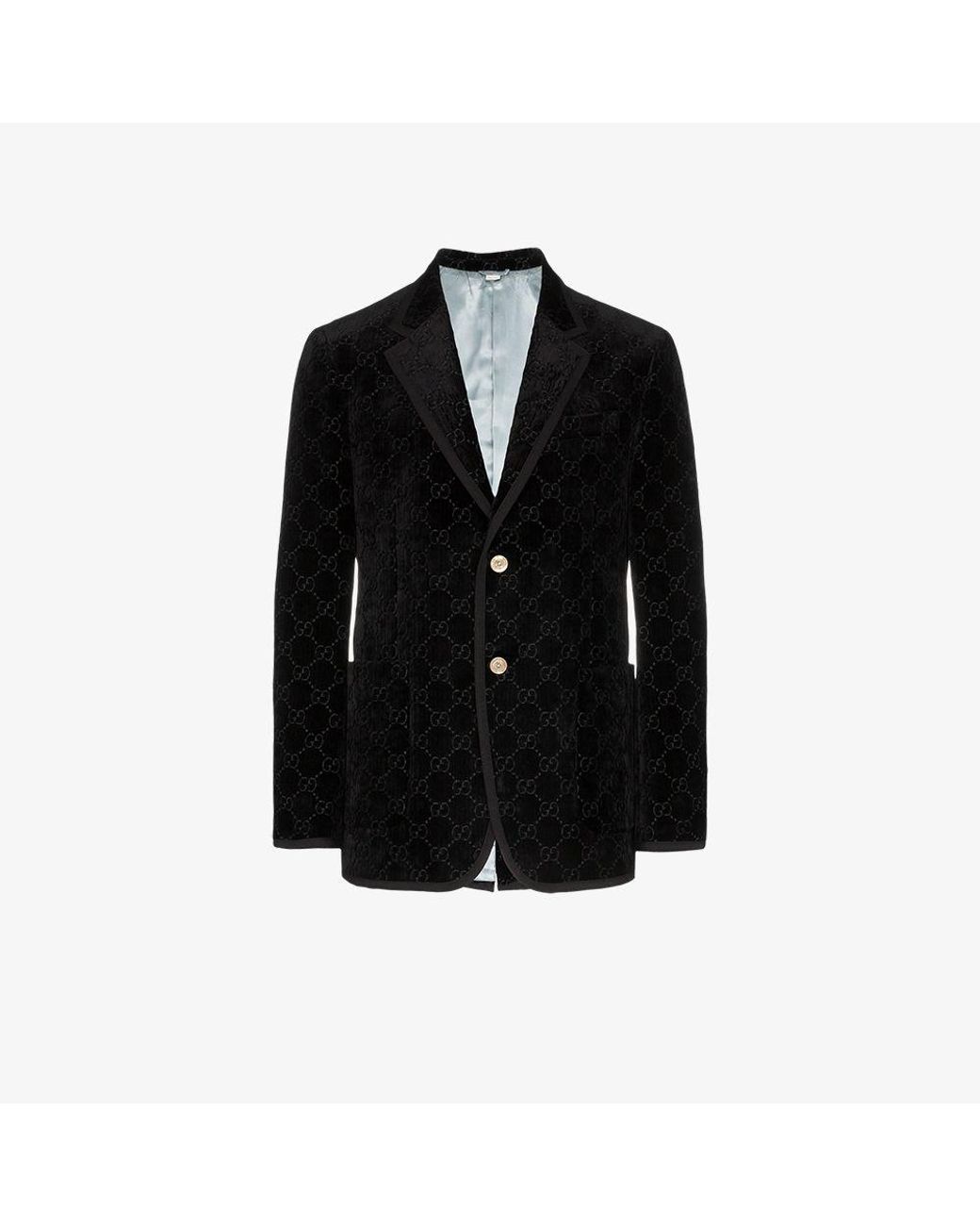 Gucci gg Velvet Jacket in Black for Men Lyst Australia