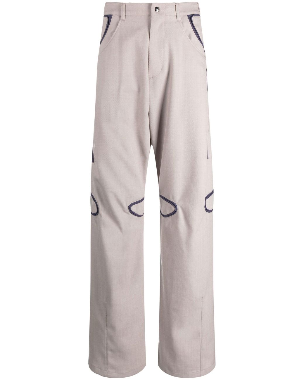 Kiko Kostadinov Neutral Giran Piped Straight-leg Trousers - Men's