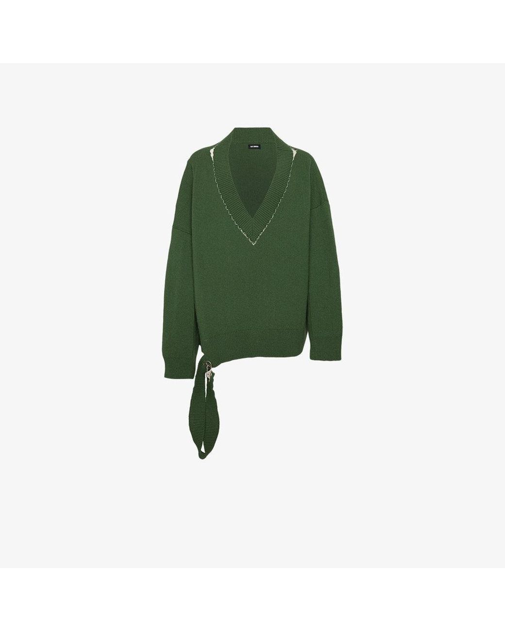 Raf Simons Wool V-neck Oversized Jumper 