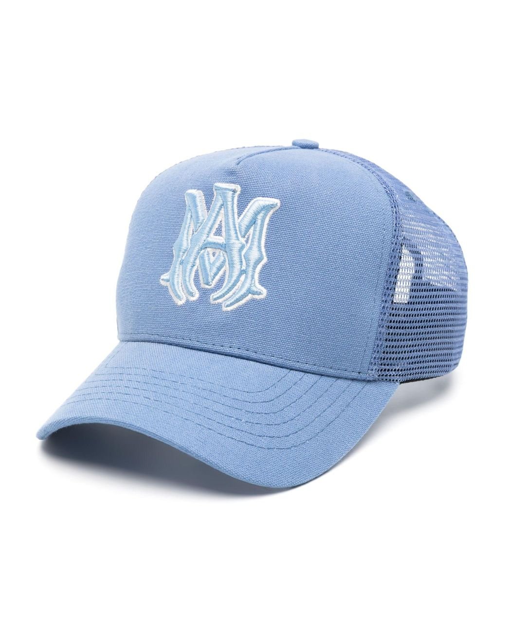 Amiri Ma Cotton Trucker Hat in Blue for Men | Lyst