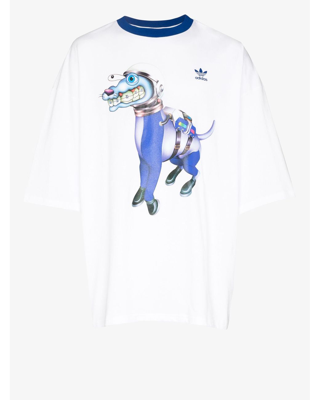 adidas X Kerwin Frost Dog Print T-shirt in White for Men | Lyst