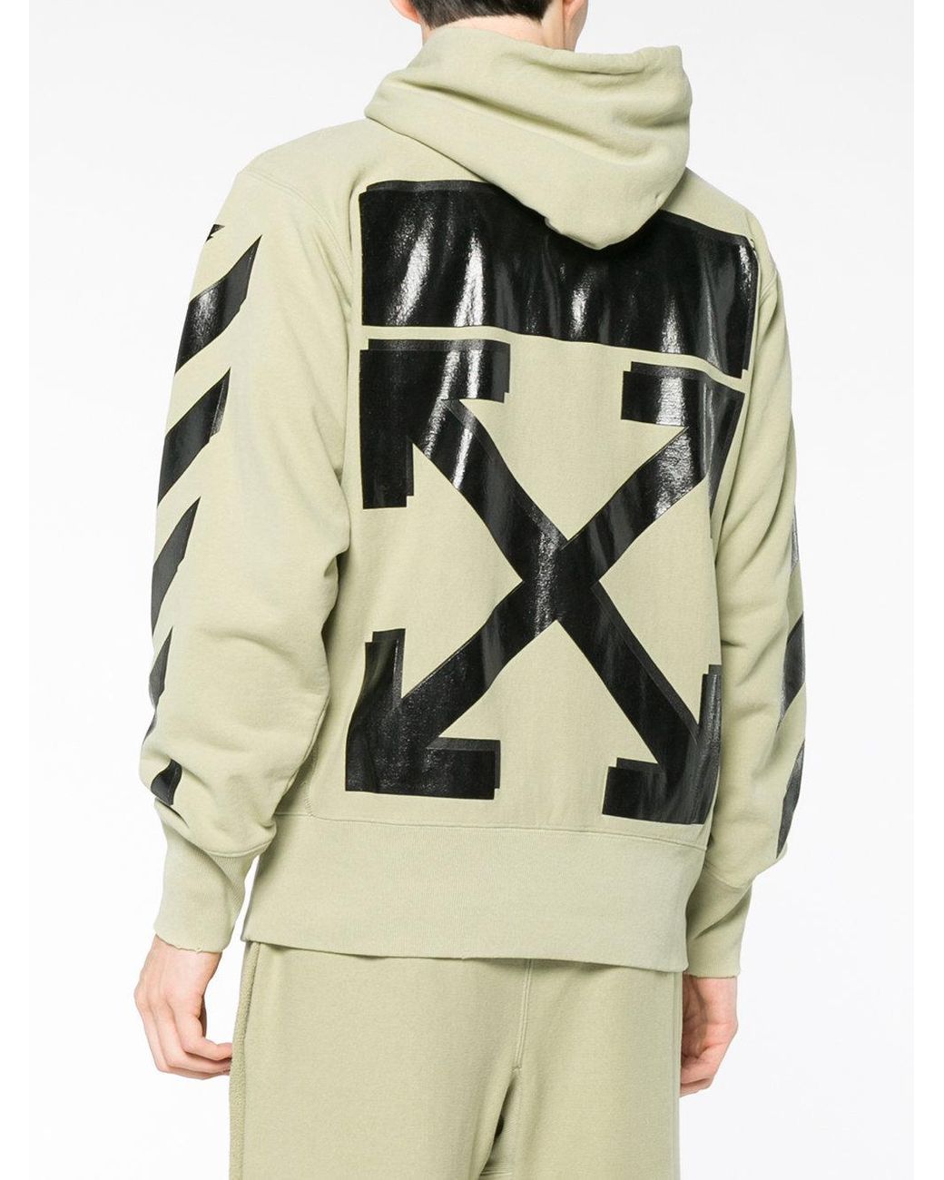 Off-White c/o Virgil Abloh X Champion Hoodie With Logo in Green for Men |  Lyst