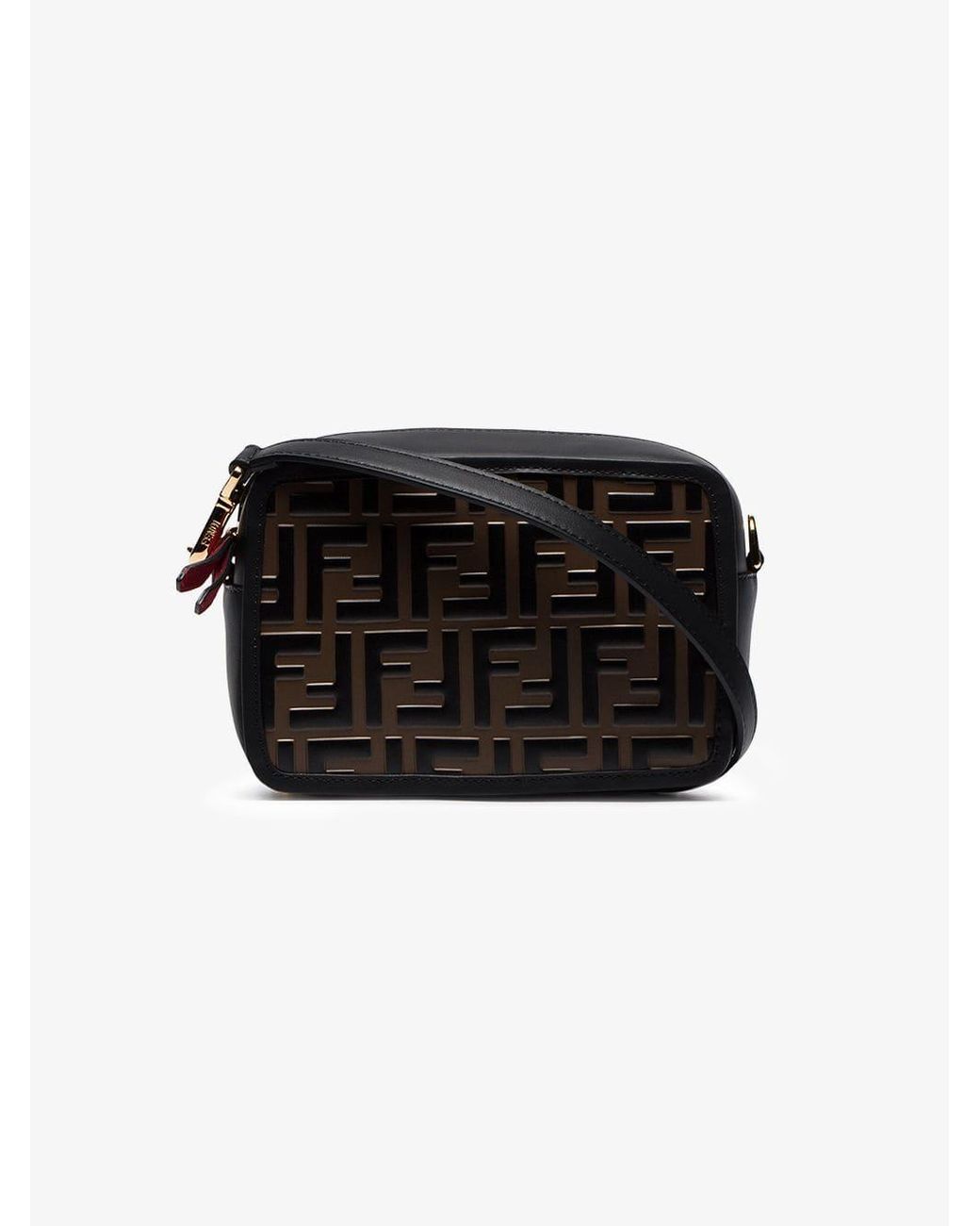 Camera case leather crossbody bag Fendi Black in Leather - 30827818