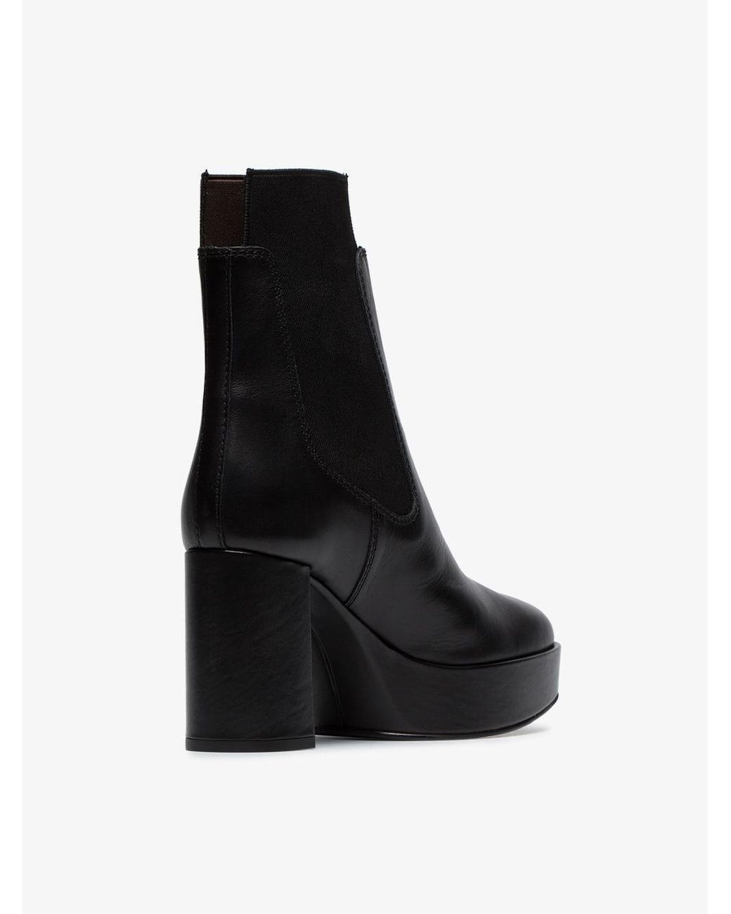 acne studios leather platform ankle boots