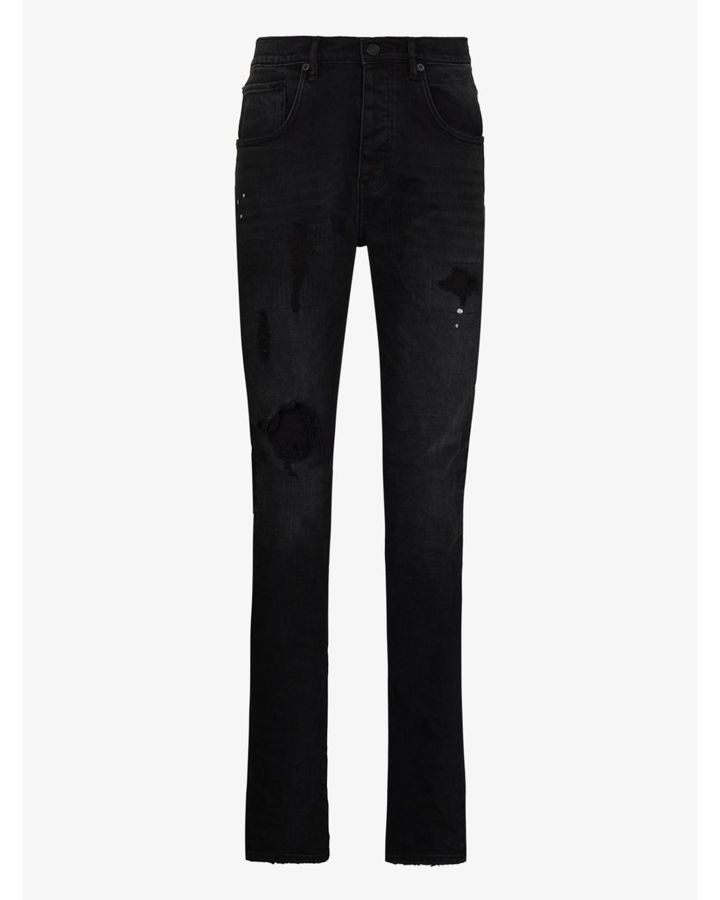 Purple Brand P002 Ripped Slim Jeans - Men's - Cotton/lycra in Black for ...