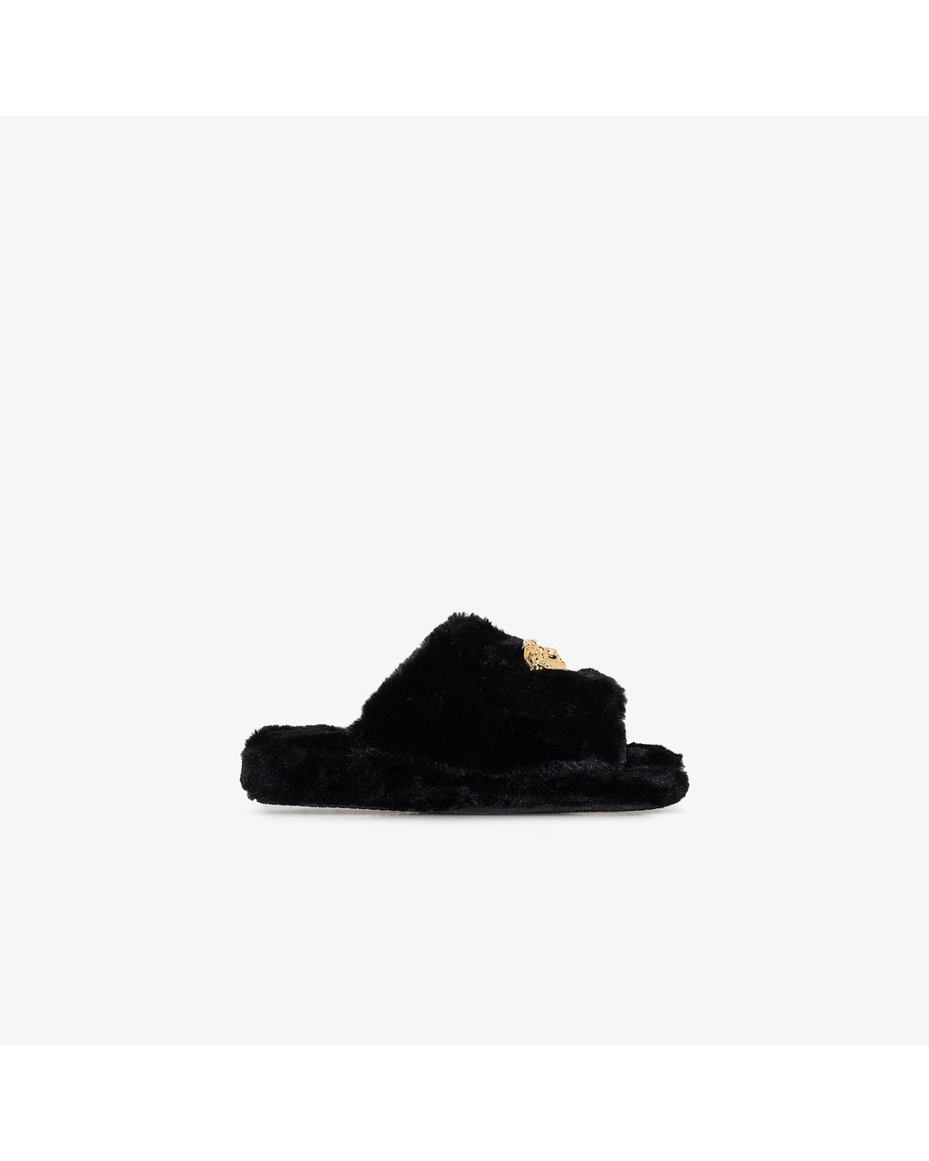platform slippers fluffy