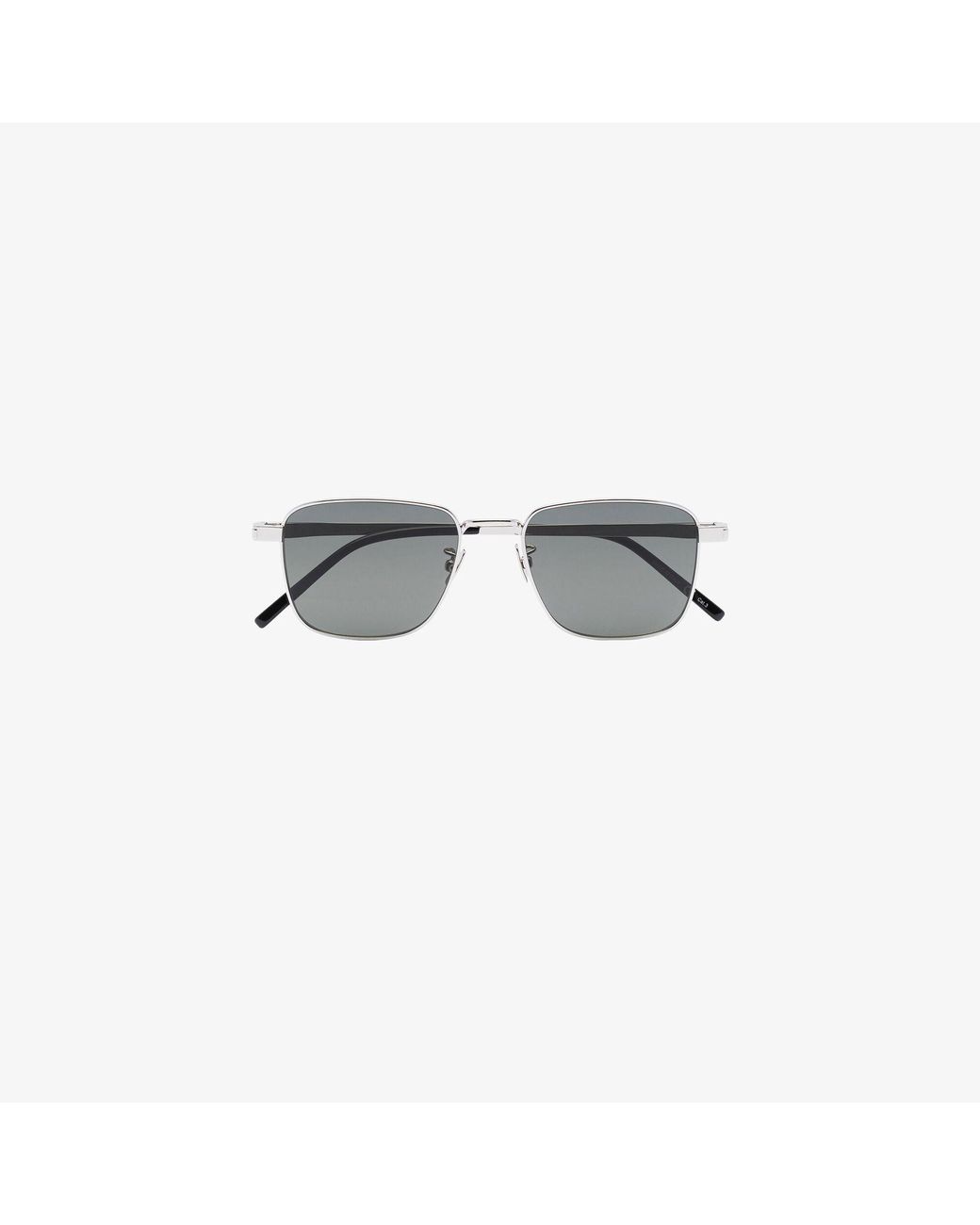 Saint Laurent Tone Rectangular Metal Sunglasses in Silver (Metallic