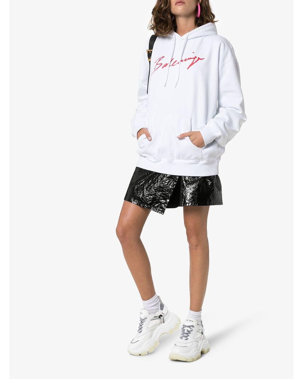 Prada White Pegasus Chunky Sneakers Lyst