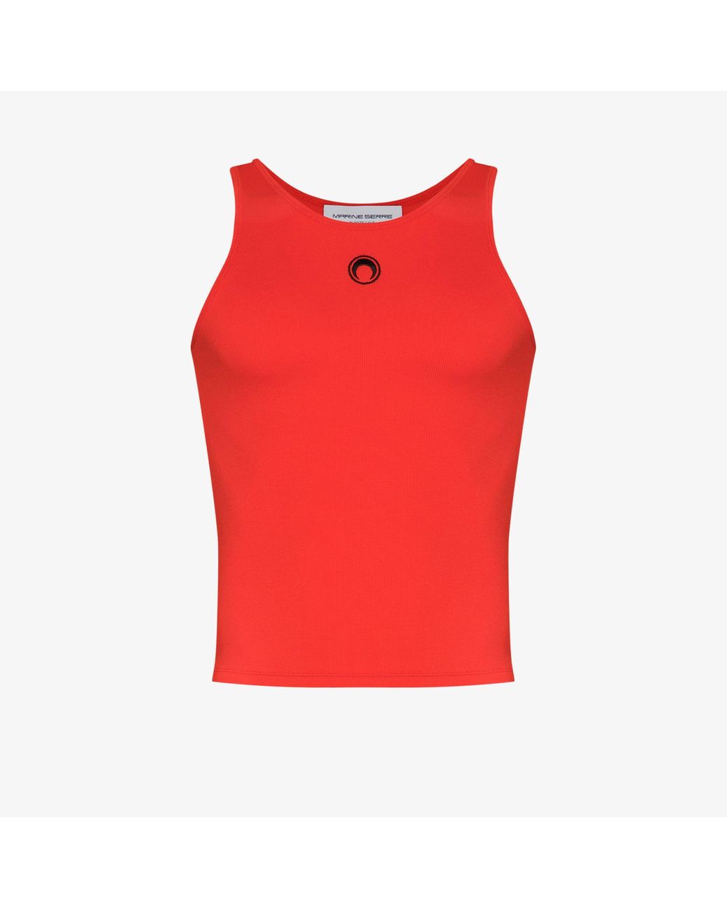 Marine Serre Cotton X Browns Crescent Moon Tank Top in Red for Men - Lyst