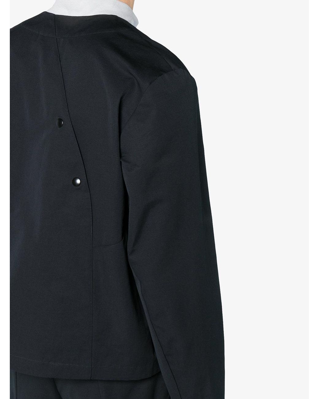Kiko Kostadinov Men's Gray Cubist Cotton Jacket With Zip
