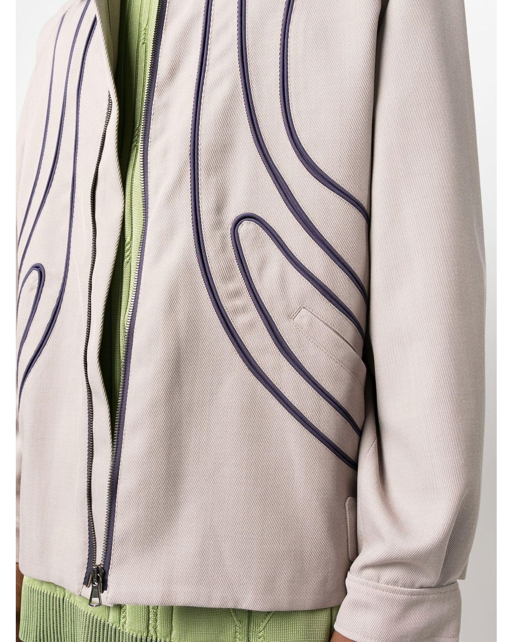 Kiko Kostadinov Contrast Piping Detail Jacket in Pink for Men | Lyst