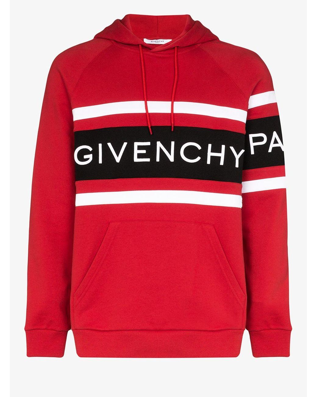 Givenchy Hoodie With Contrasting Stripes in Red for Men | Lyst