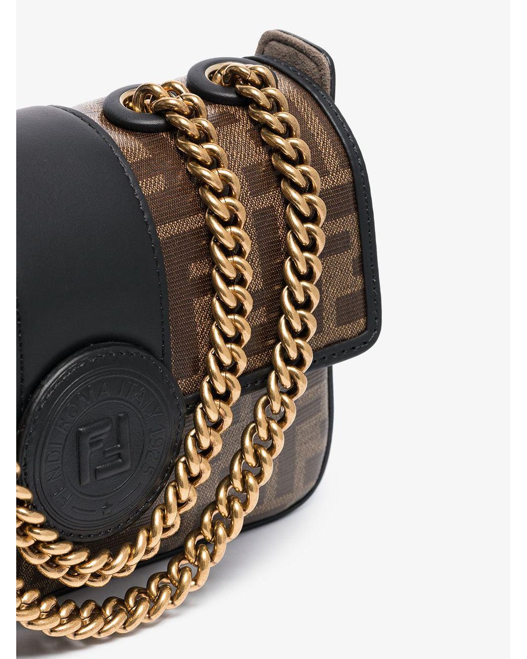 Fendi 1974 mini double f canvas store crossbody bag
