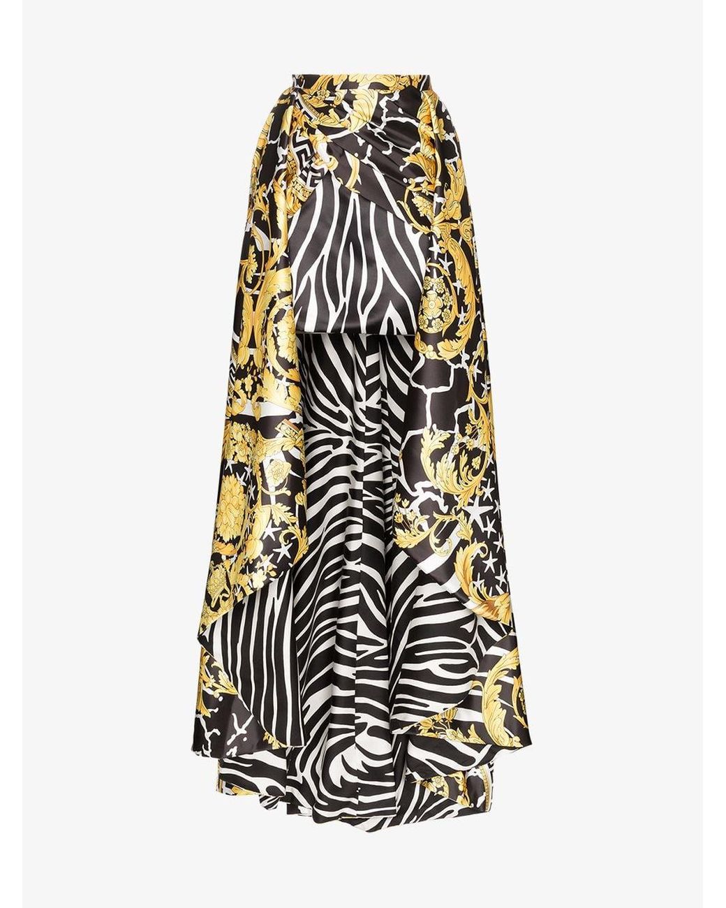 Versace モノクロバロック柄 スカート Versace モノクロバロック柄 スカート