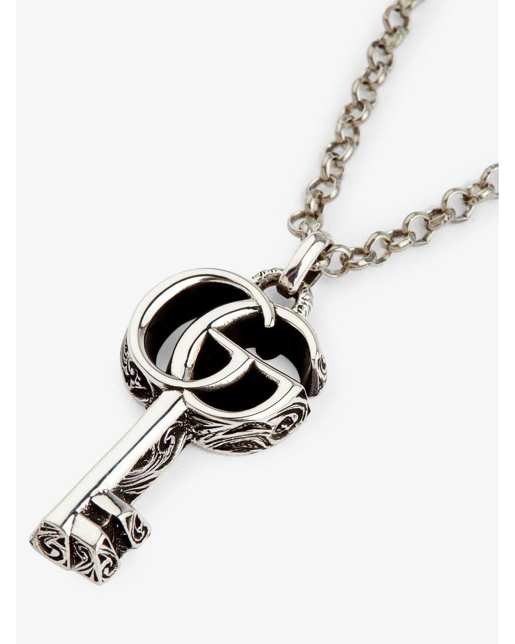 Gucci GG Silver Key Necklace