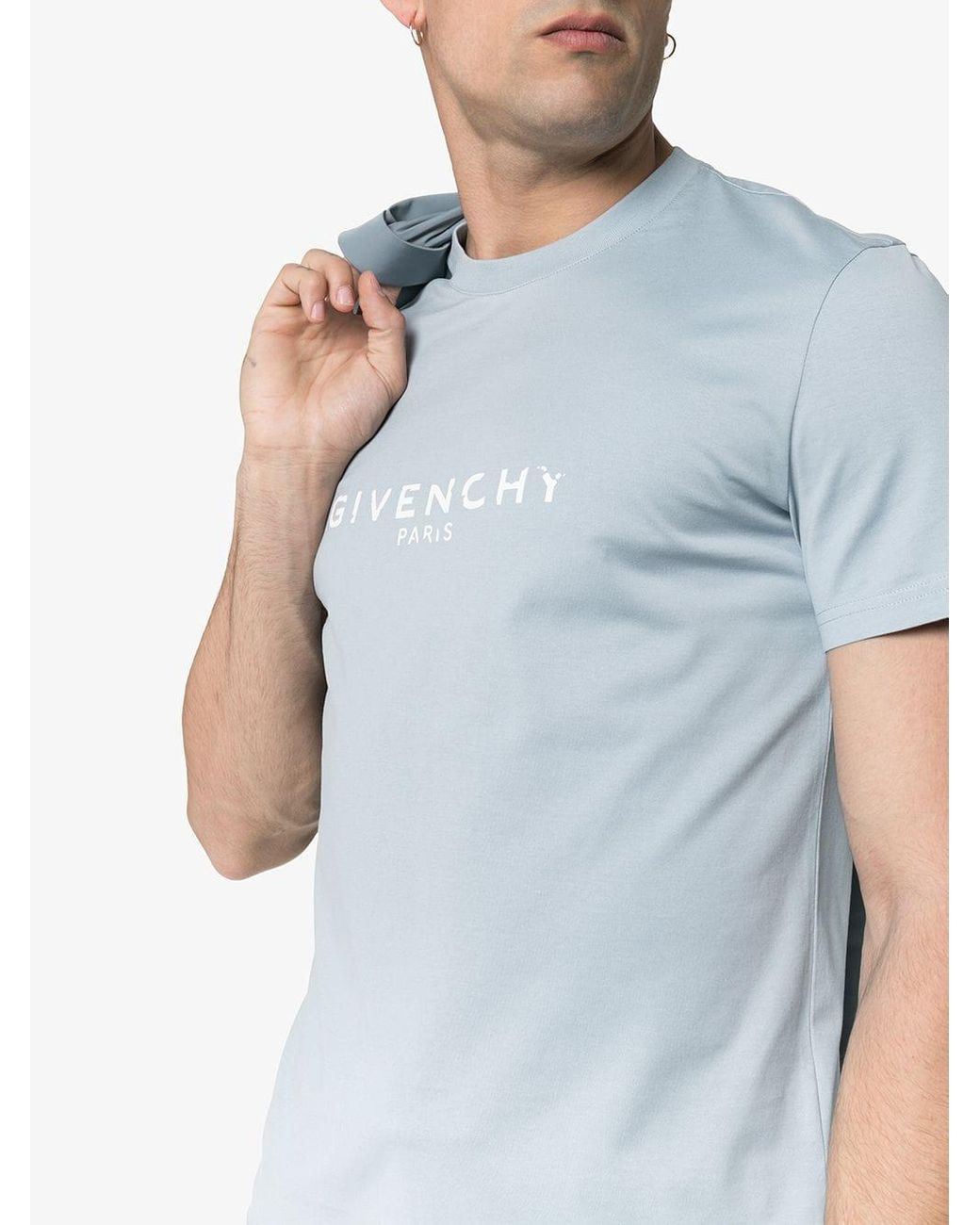 Givenchy Faded Logo T-shirt in Blue for Men | Lyst Australia