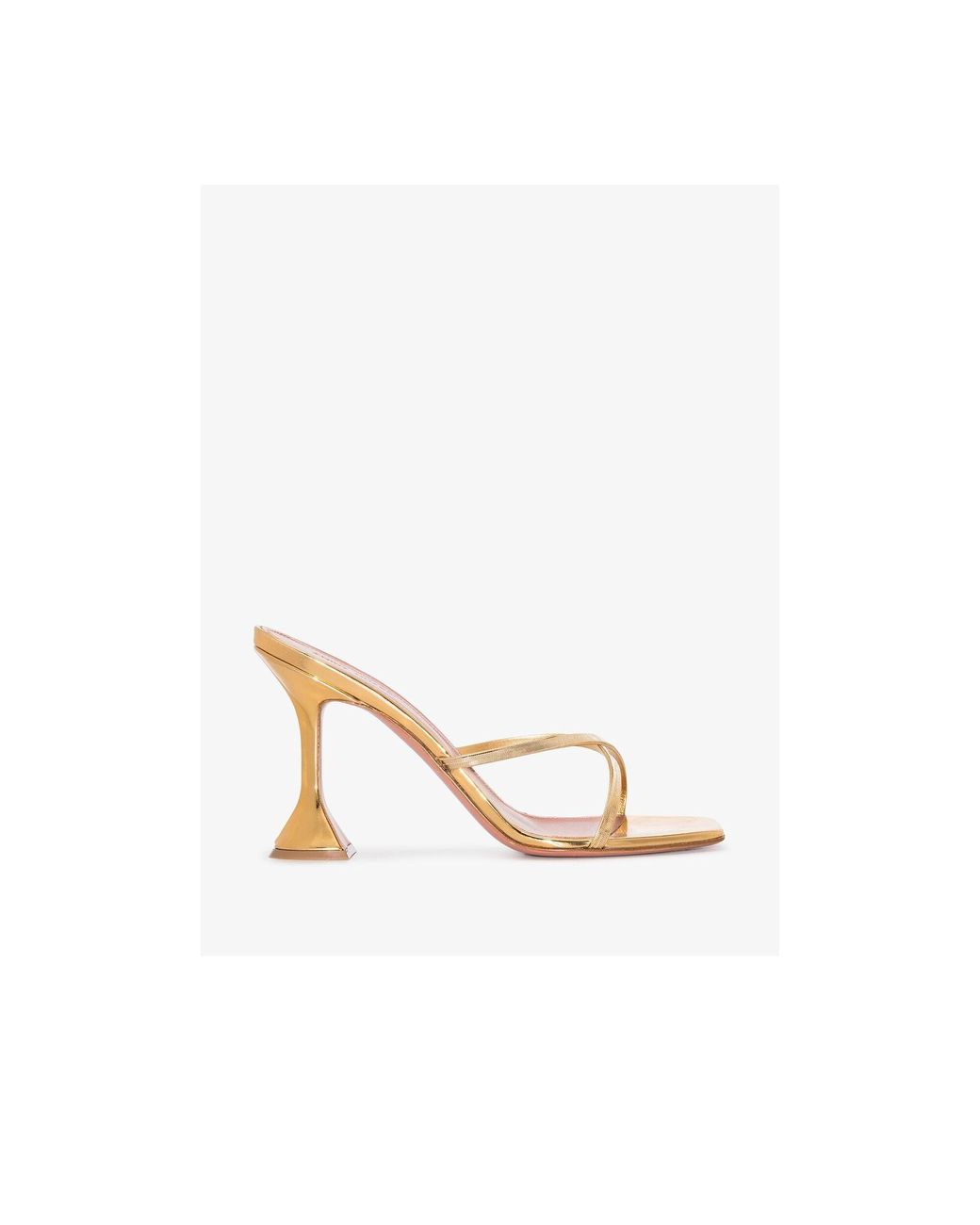 amina muaddi gold sandals