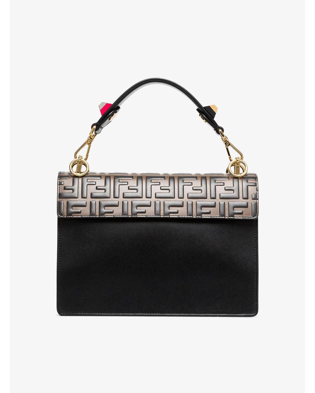 Fendi Kan I Shoulder Bag in Black | Lyst Fendi Kan I Shoulder Bag in Black | Lyst