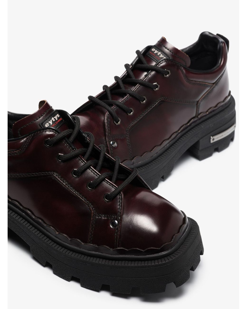 Eytys Red Detroit Barolo Leather Derby Shoes for Men | Lyst Australia