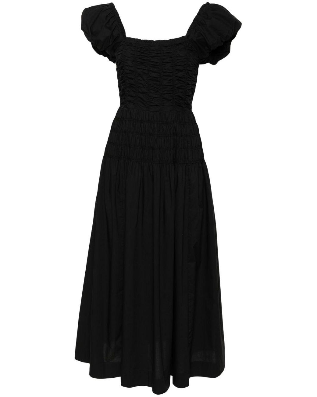 Doen Katherina Cotton Maxi Dress in Black | Lyst