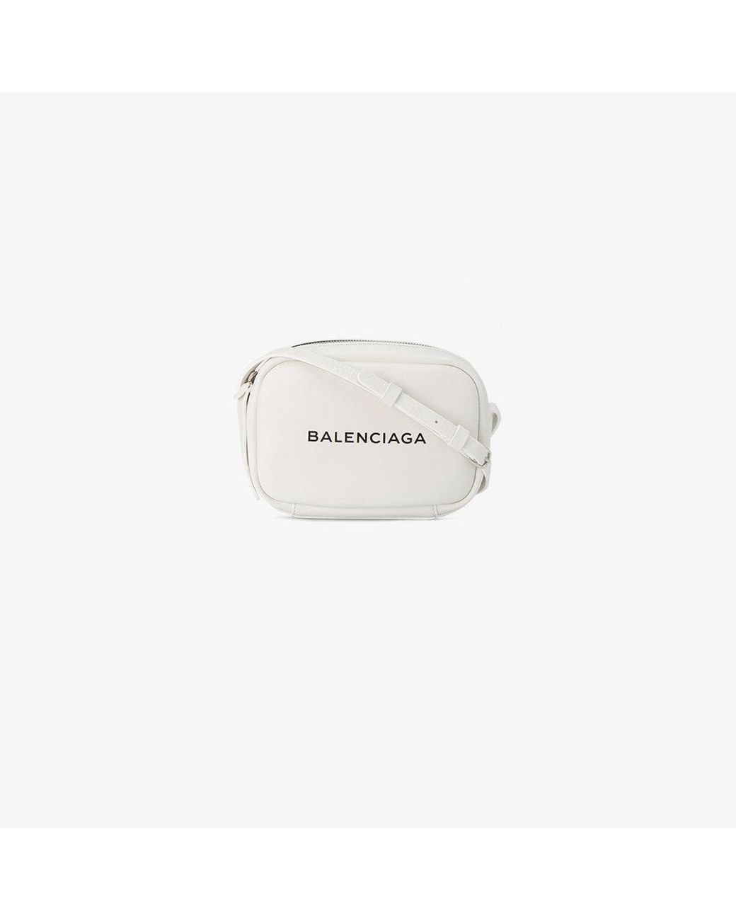 BALENCIAGA Calfskin Logo XS Everyday Camera Bag White 583544