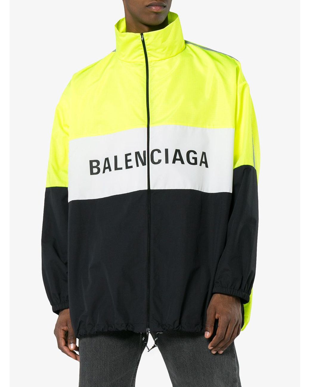 Balenciaga Synthetic Logo Zip Up Track Jacket in Yellow for Men | Lyst  Australia