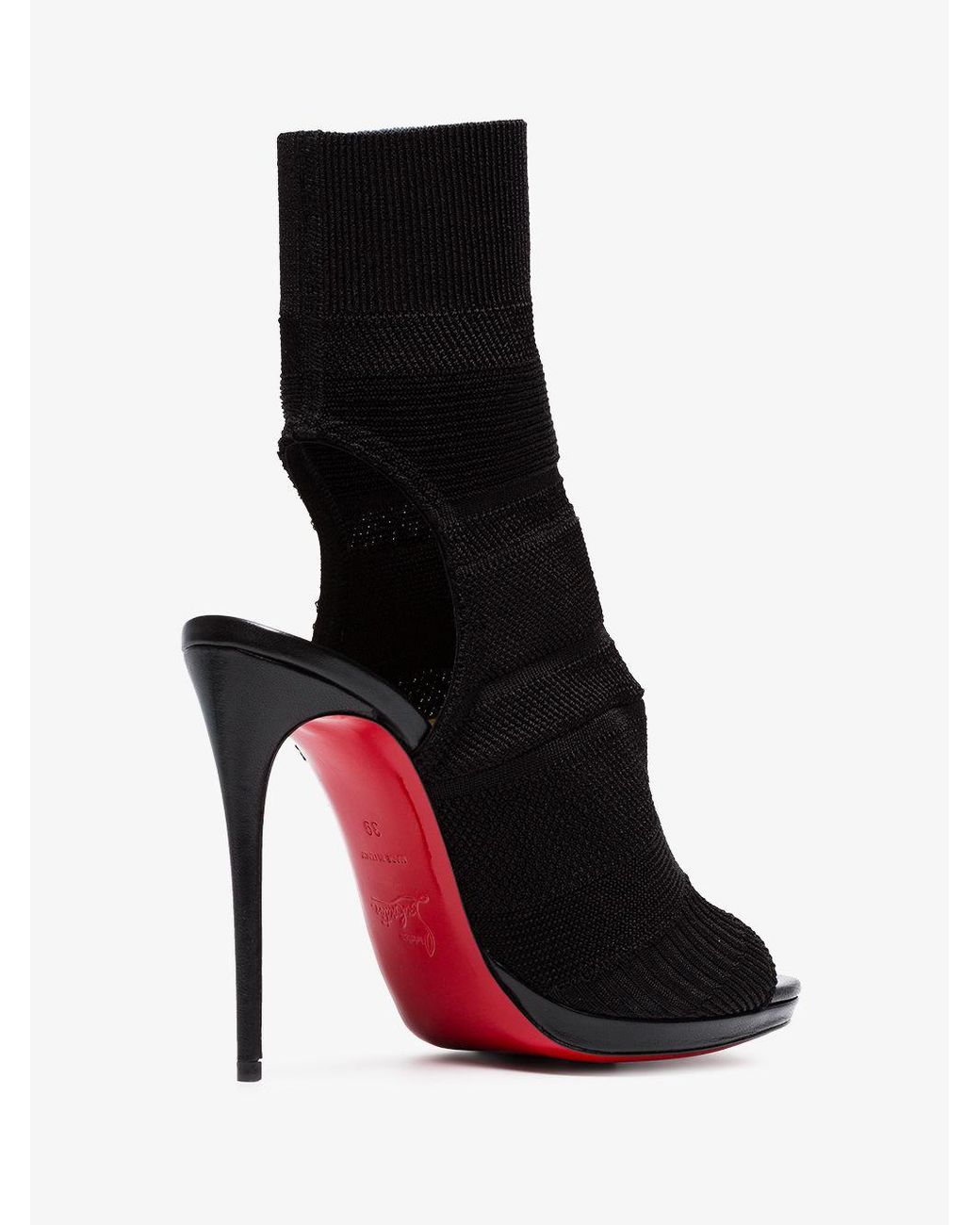 Louboutin sock top boots