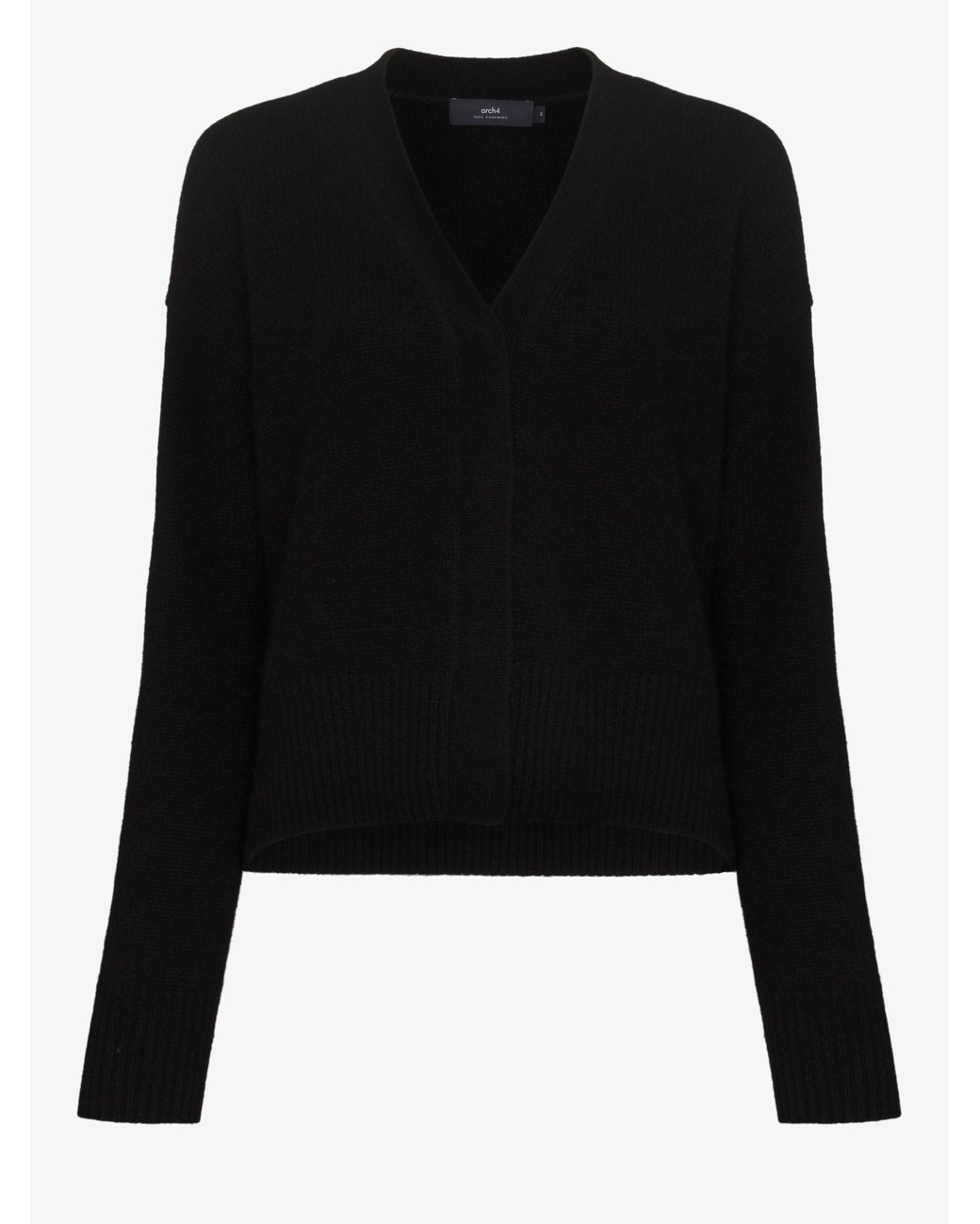 arch4 Queensbury Vneck Cashmere Cardigan Women's Cashmere in Black