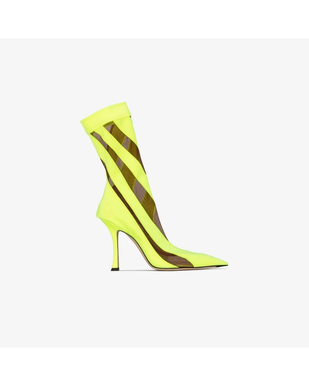 Jimmy Choo X Mugler Yellow 100 Spiral Sock Ankle Boots | Lyst