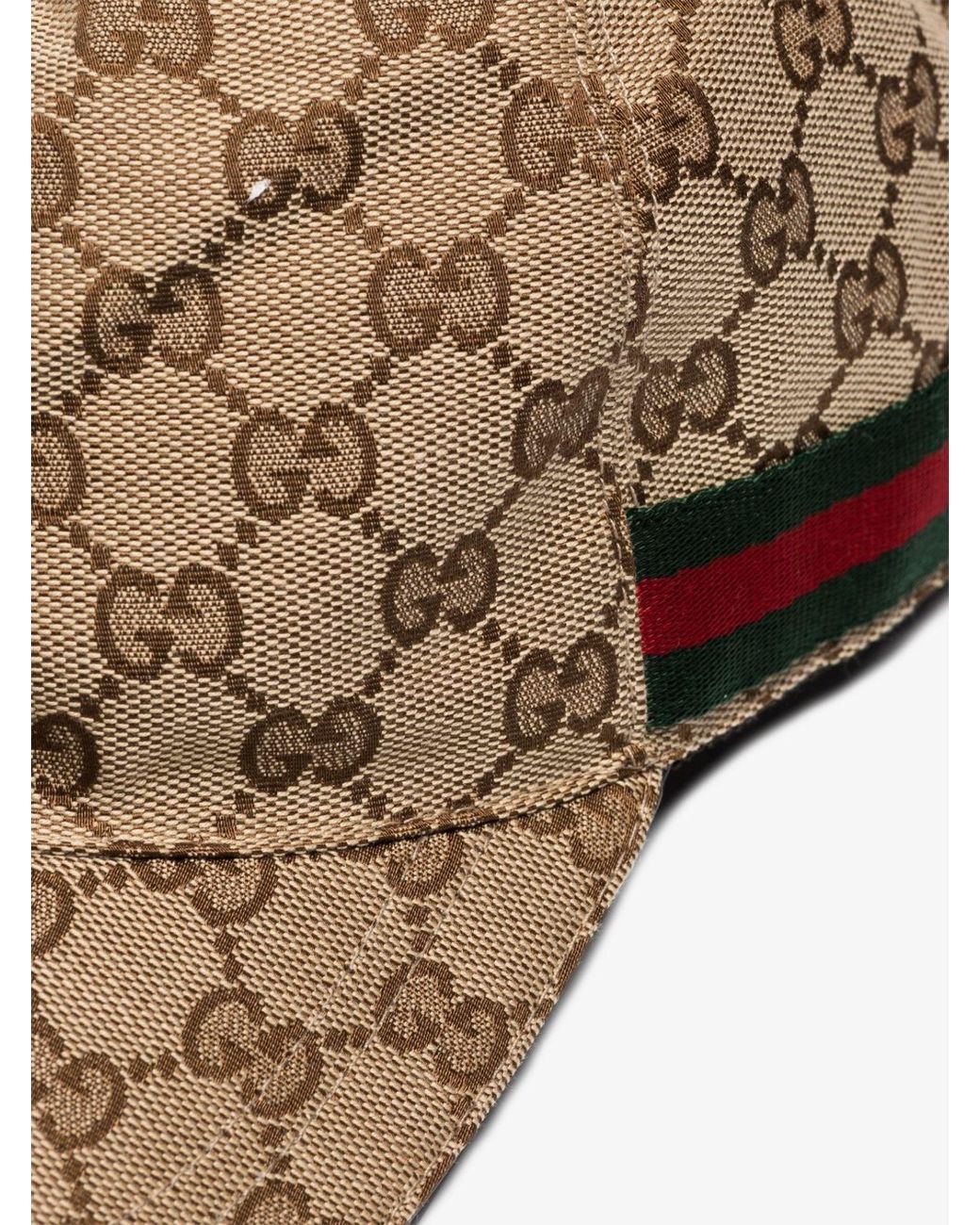 Gucci Cotton GG Web Stripe Baseball Cap in Beige (Brown) for Men - Save 16%  - Lyst