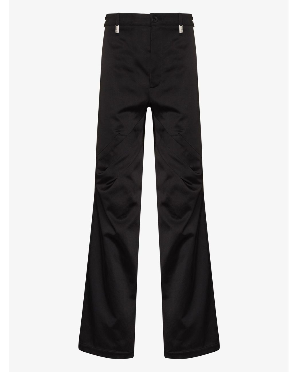 Kiko Kostadinov Men's Black Itten Darted Straight Leg Pants