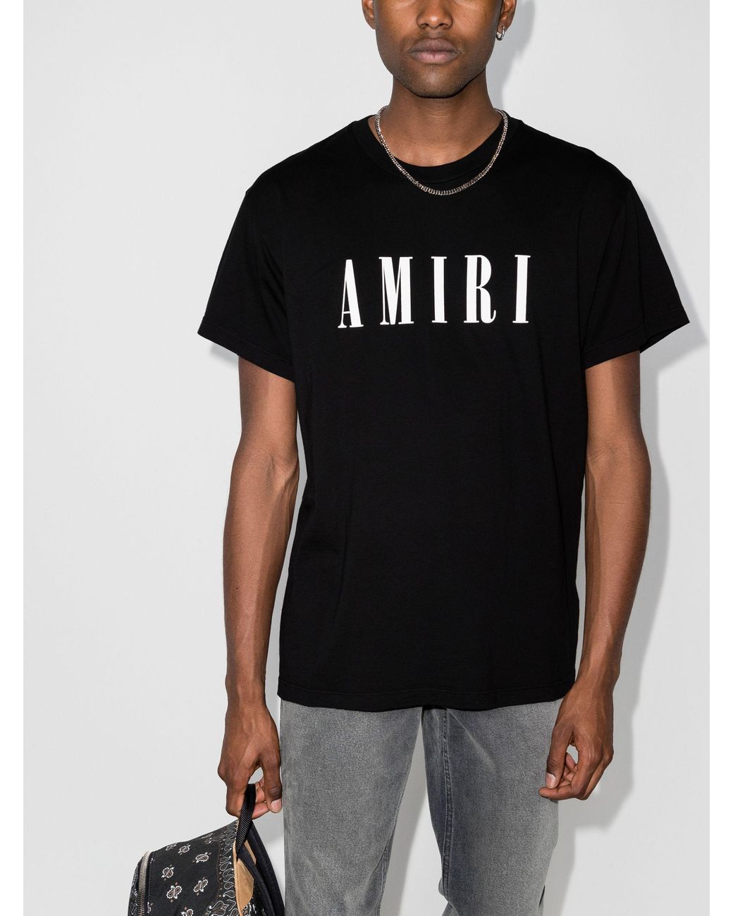 Amiri Core Logo Cotton T-shirt in Black 