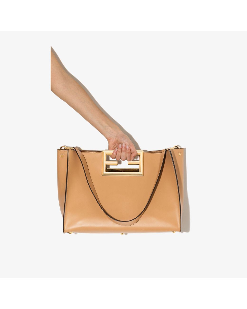 Fendi leather hotsell tote bag