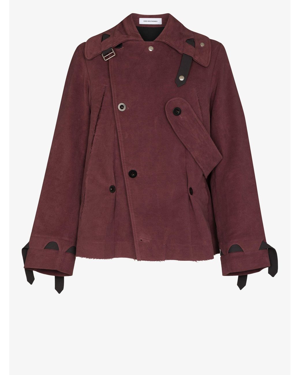 Kiko Kostadinov Men's Purple Maiden Double-breasted Peacoat