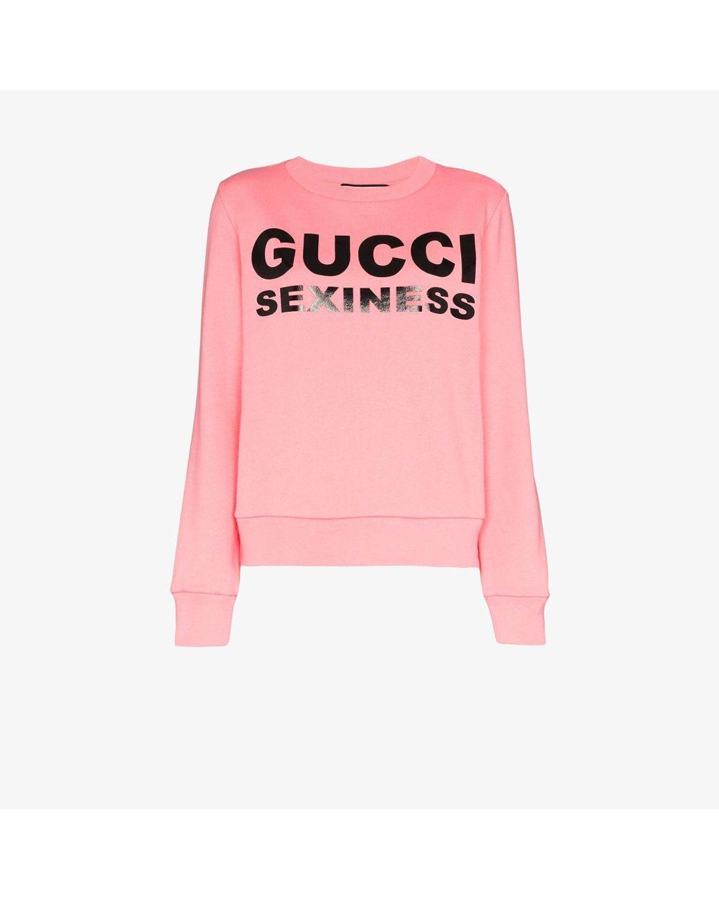 Gucci Sexiness Print Sweatshirt in Pink | Lyst