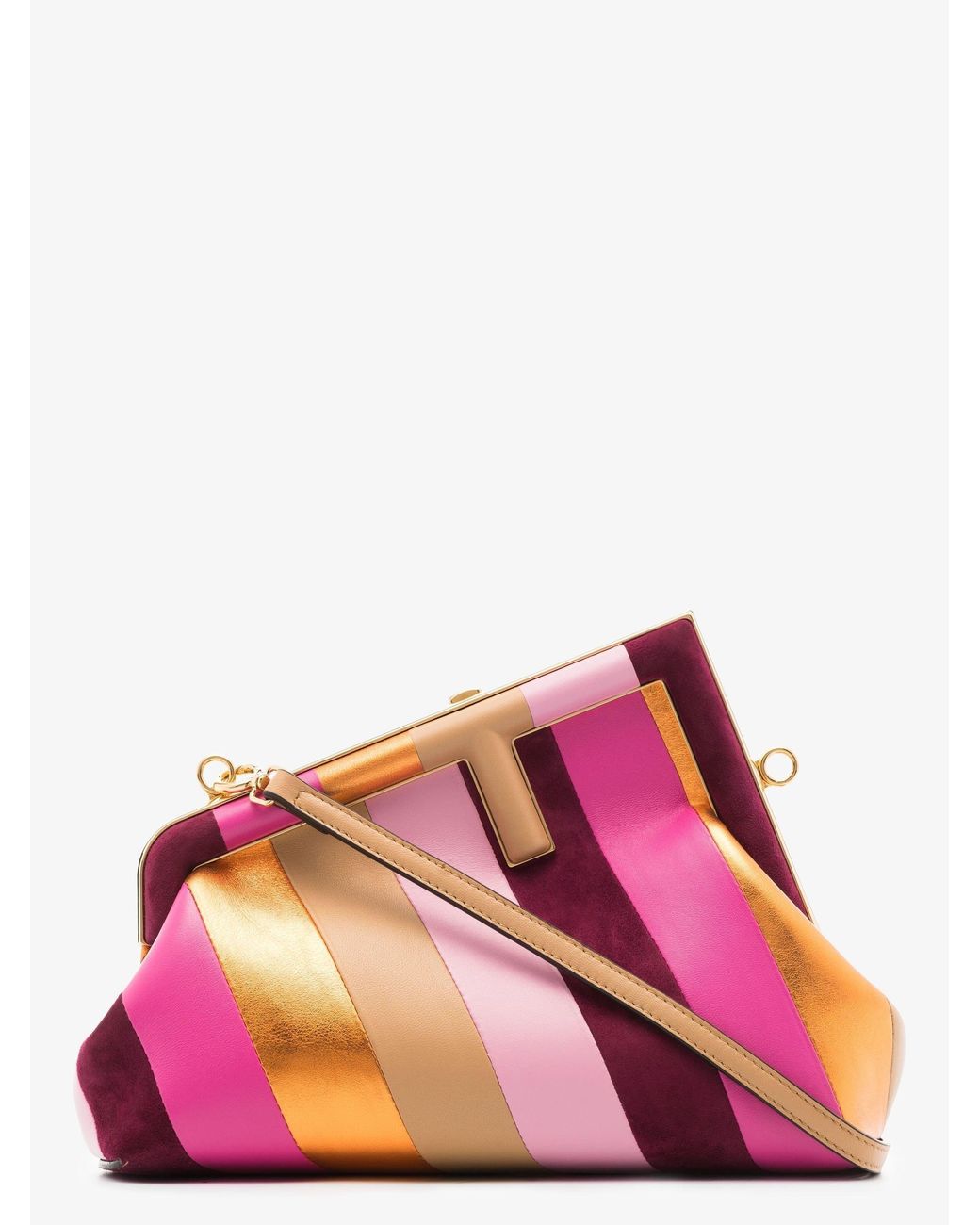 Pink cheap fendi clutch